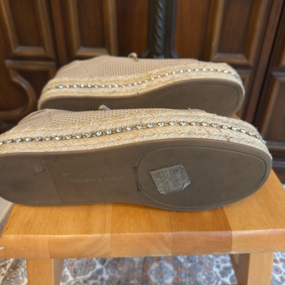 Chelsea & Violet‎ Beige Espadrille Sneakers